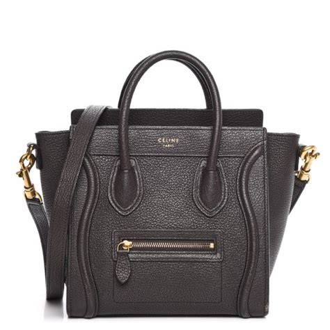 celine luggage nano goatskin dark taupe|the Celine luggage tote.